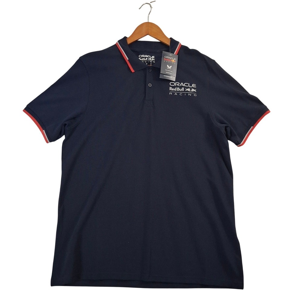 Oracle Red Bull Racing Castore Core Polo Shirt Mens XL Navy Blue F1 NWT